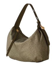 BORBONESE PRIVE Sac bandouli&egrave;re Hobo olive - Sacs pour Femme - 3