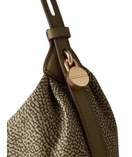 BORBONESE PRIVE Sac bandouli&egrave;re Hobo olive - Sacs pour Femme - 5