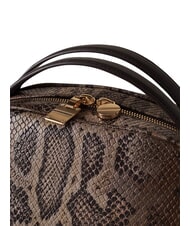 BORBONESE SEXY Sac &agrave; main en cuir, avec bandouli&egrave;re brun/&eacute;b&egrave;ne - Sacs pour Femme - 3