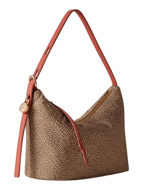PRIVE Sac bandouli&egrave;re Hobo papaye beige/rouge - Sacs pour Femme