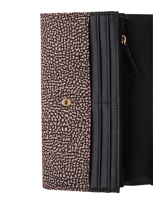 CLASSICA Grand portefeuille &agrave; rabat OP / NATUREL / NOIR - Portefeuilles Femme