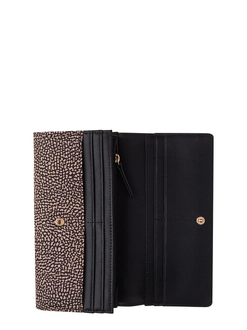 CLASSICA Grand portefeuille &agrave; rabat OP / NATUREL / NOIR - Portefeuilles Femme