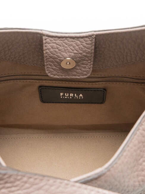 CAMPIONARIO - ONDA Sac bandouli&egrave;re en cuir stuc gris - Sacs pour Femme