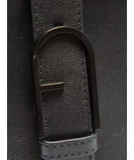 FURLA CAMPIONARIO - FLOW sac bandouli&egrave;re en cuir Noir - Sacs pour Femme - 4