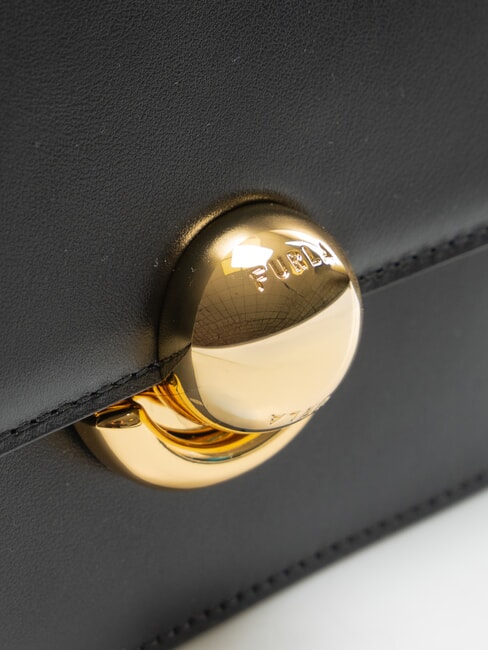 CAMPIONARIO - SFERA  Mini sac bandouli&egrave;re en cuir Noir - Sacs pour Femme