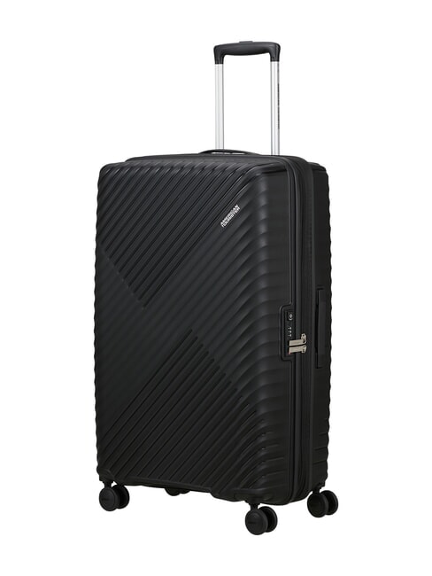 DIABLAST Valise trolley moyenne, extensible, avec serrure TSA code noir - Valises Rigides