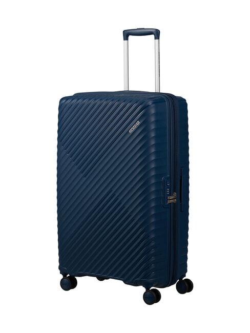 DIABLAST Valise trolley moyenne, extensible, avec serrure TSA bleu vague sombre - Valises Rigides
