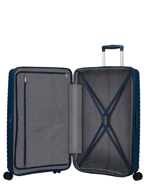DIABLAST Valise trolley moyenne, extensible, avec serrure TSA bleu vague sombre - Valises Rigides