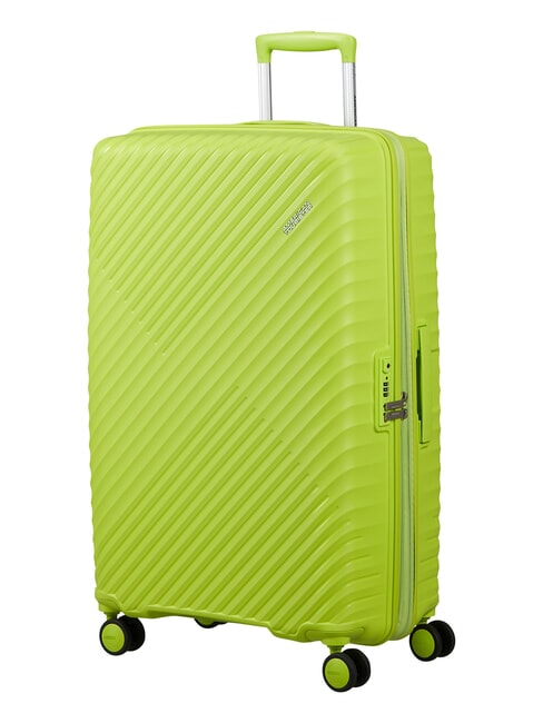 DIABLAST Valise trolley moyenne, extensible, avec serrure TSA citron vert hyper - Valises Rigides