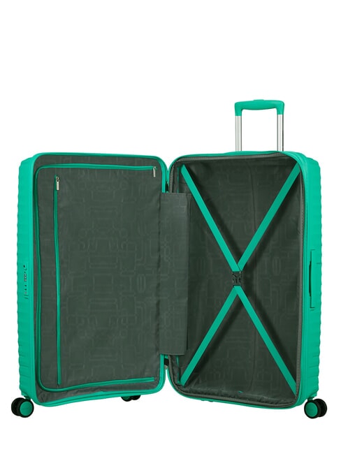 DIABLAST Valise trolley moyenne, extensible, avec serrure TSA cyber aqua - Valises Rigides