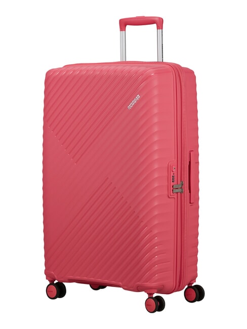 DIABLAST Valise trolley moyenne, extensible, avec serrure TSA bug rose - Valises Rigides