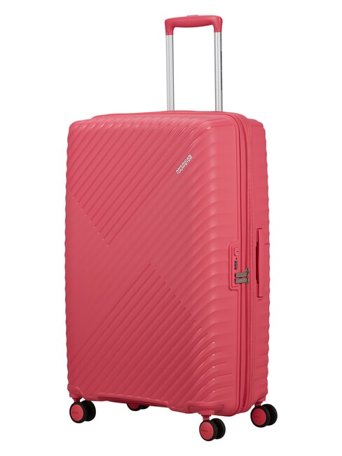 DIABLAST Valise trolley moyenne, extensible, avec serrure TSA bug rose - Valises Rigides