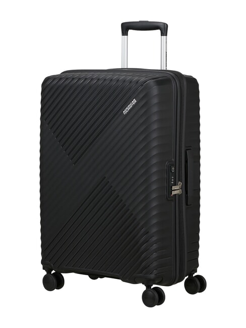 DIABLAST Valise trolley moyenne, extensible, avec serrure TSA code noir - Valises Rigides