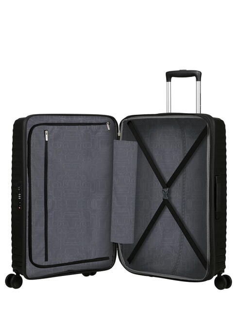 DIABLAST Valise trolley moyenne, extensible, avec serrure TSA code noir - Valises Rigides