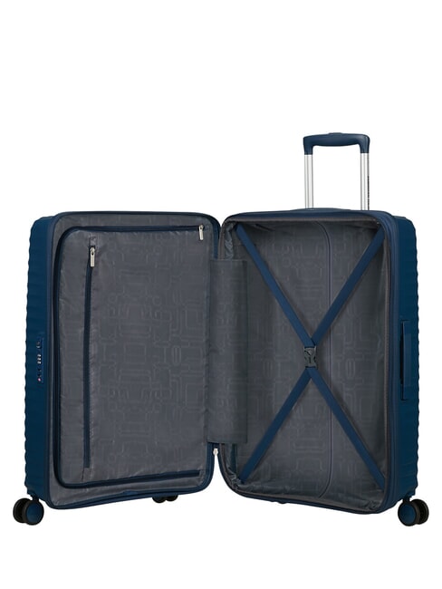 DIABLAST Valise trolley moyenne, extensible, avec serrure TSA bleu vague sombre - Valises Rigides