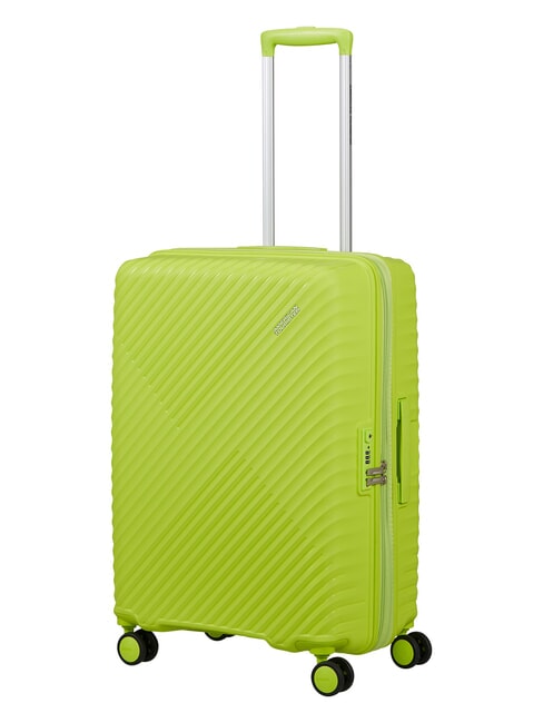 DIABLAST Valise trolley moyenne, extensible, avec serrure TSA citron vert hyper - Valises Rigides