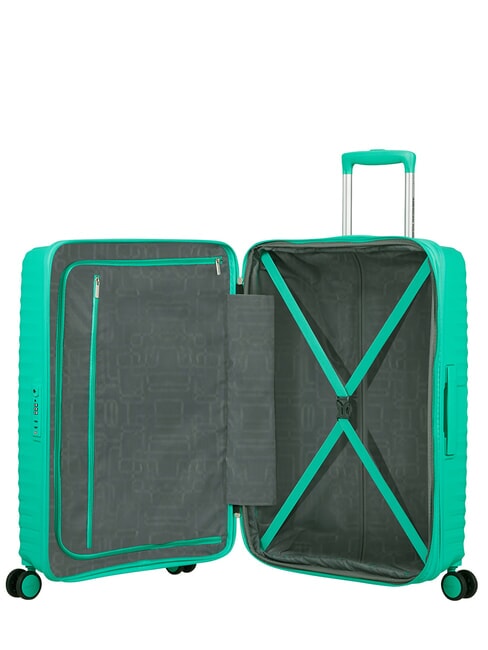 DIABLAST Valise trolley moyenne, extensible, avec serrure TSA cyber aqua - Valises Rigides