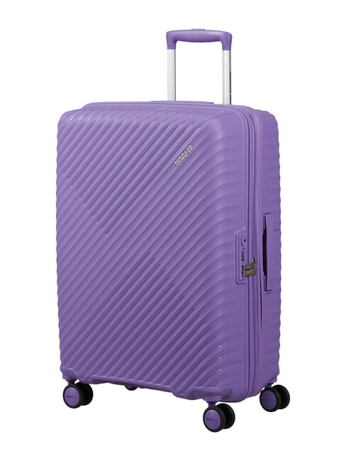 DIABLAST Valise trolley moyenne, extensible, avec serrure TSA pulsation pourpre - Valises Rigides
