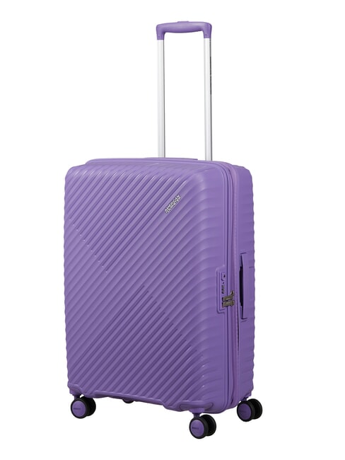DIABLAST Valise trolley moyenne, extensible, avec serrure TSA pulsation pourpre - Valises Rigides