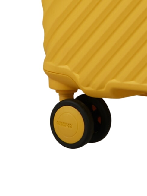 DIABLAST Valise trolley moyenne, extensible, avec serrure TSA jaune num&eacute;rique - Valises Rigides