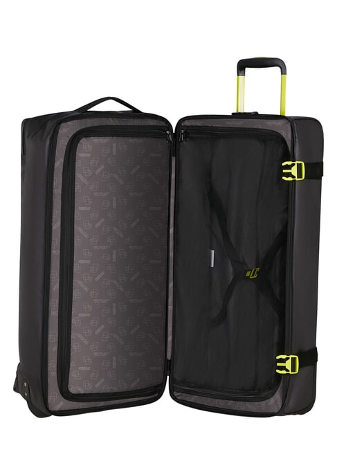 URBAN TRACK Grand sac de voyage &agrave; roulettes noir/citron vert - Sacs de voyage