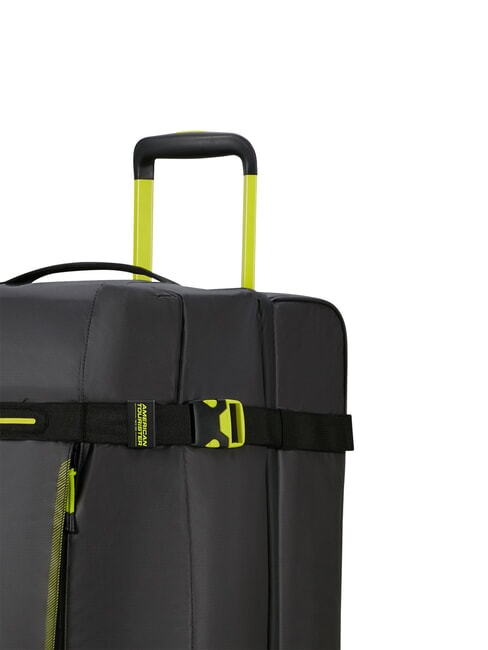 URBAN TRACK Grand sac de voyage &agrave; roulettes noir/citron vert - Sacs de voyage