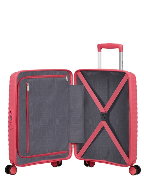 DIABLAST Valise &agrave; roulettes pour bagage cabine, cadenas TSA bug rose - Valises cabine