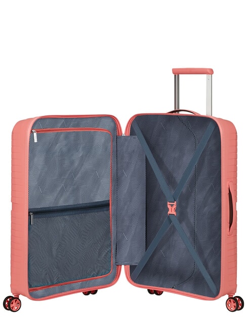 Chariot TOURISTER AMERICAIN AIRCONIC, taille moyenne, l&eacute;ger rose solaire - Valises Rigides