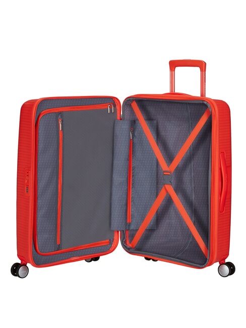 SOUNDBOX SPINNER Chariot moyen, extensible orange fluo - Valises Rigides