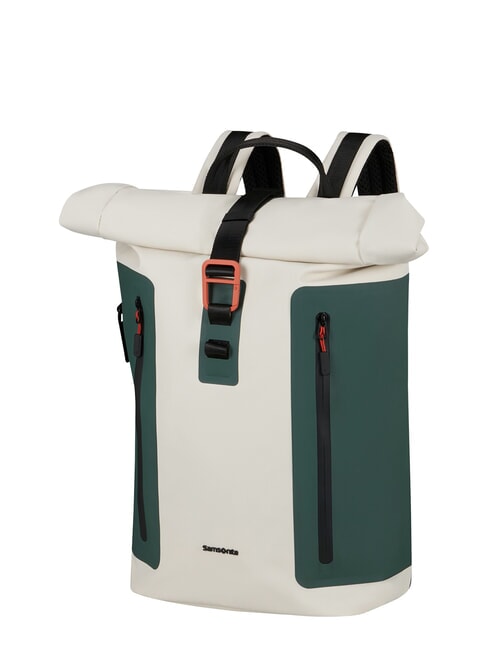 COATIFY BIZ Sac &agrave; dos roll-top pour ordinateur portable 15,6" quartz mat/lierre - Sacs &agrave; dos pour ordinateur portable