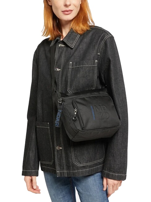 MD20 Sac &agrave; bandouli&egrave;re avec poche NOIR - Sacs pour Femme