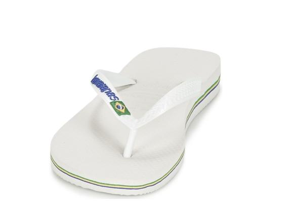 BRASIL LOGO Les tongs pour hommes blanc - Chaussures unisexe