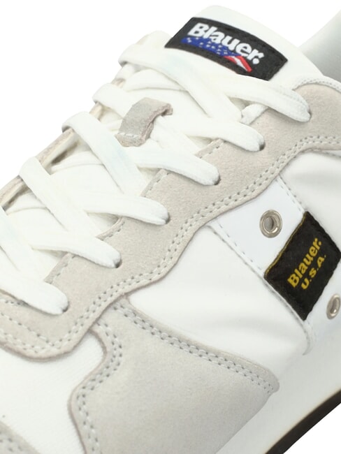 QUEENS Baskets blanc/rouge/marine - Chaussures Homme