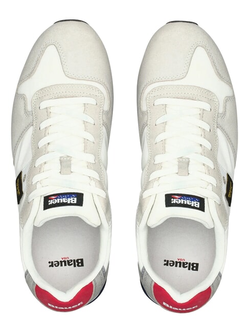 QUEENS Baskets blanc/rouge/marine - Chaussures Homme