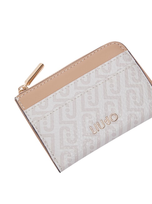 CALIWEN Porte-carte Zip poudre naturelle/noire - Portefeuilles Femme