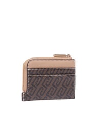 LIUJO CALIWEN Porte-carte Zip brun fonc&eacute;/poudre fonc&eacute;e - Portefeuilles Femme - 2