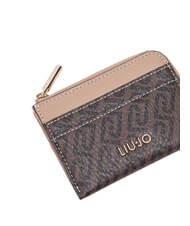 LIUJO CALIWEN Porte-carte Zip brun fonc&eacute;/poudre fonc&eacute;e - Portefeuilles Femme - 4
