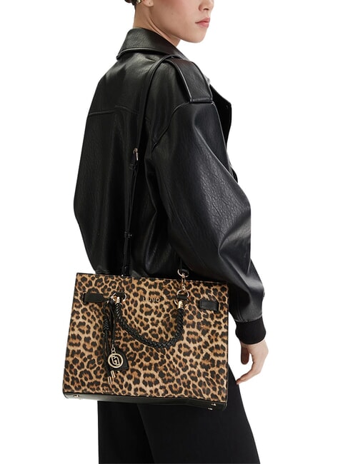 MANHATTAN Sac &agrave; main avec bandouli&egrave;re macul naturel. - Sacs pour Femme