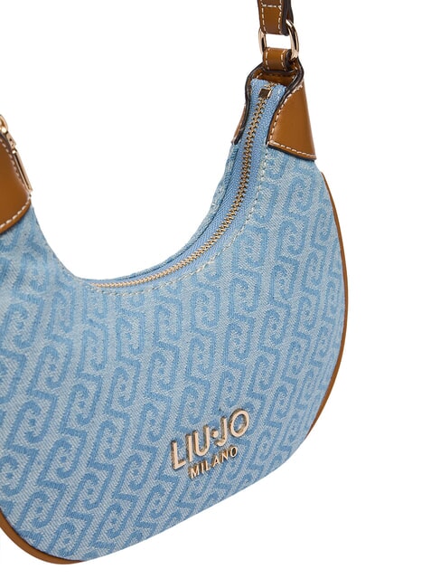EVRIM Sac hobo bandouli&egrave;re bleu poussi&eacute;reux - Sacs pour Femme