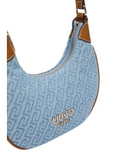 LIUJO EVRIM Sac hobo bandouli&egrave;re bleu poussi&eacute;reux - Sacs pour Femme - 4