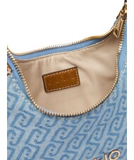 LIUJO EVRIM Sac hobo bandouli&egrave;re bleu poussi&eacute;reux - Sacs pour Femme - 5