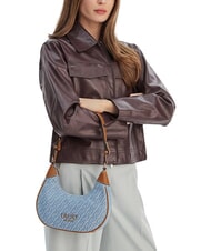 LIUJO EVRIM Sac hobo bandouli&egrave;re bleu poussi&eacute;reux - Sacs pour Femme - 6