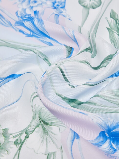 FLOWER  vague bleu vif - &Eacute;charpes