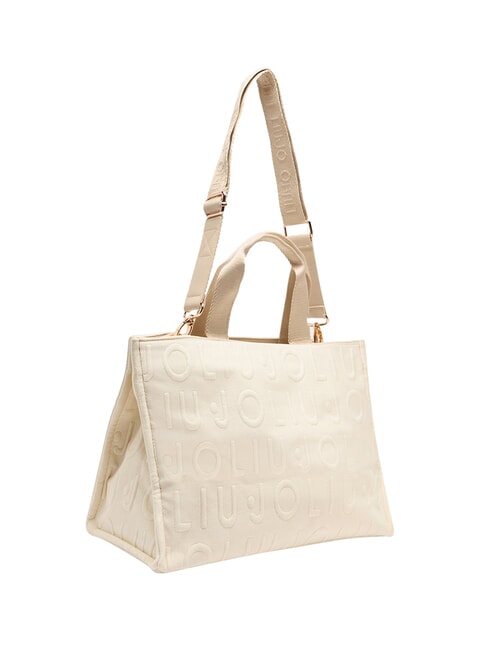 LOGO Sac &agrave; main avec bandouli&egrave;re cr&egrave;me blanche - Sacs pour Femme
