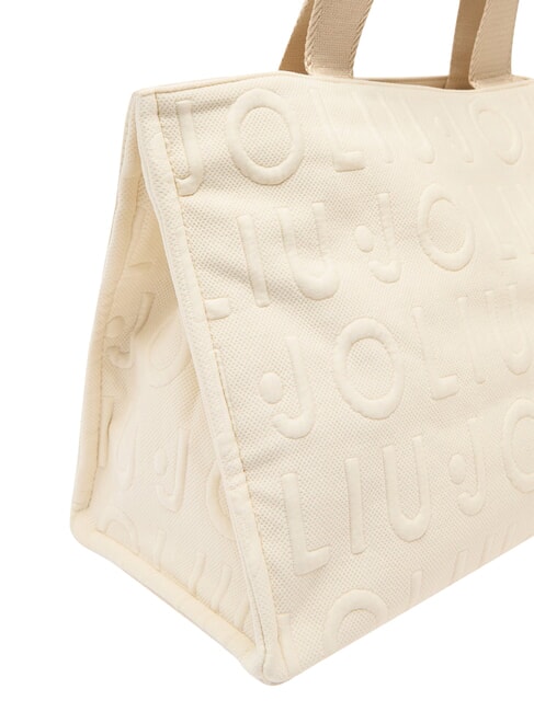 LOGO Sac &agrave; main avec bandouli&egrave;re cr&egrave;me blanche - Sacs pour Femme