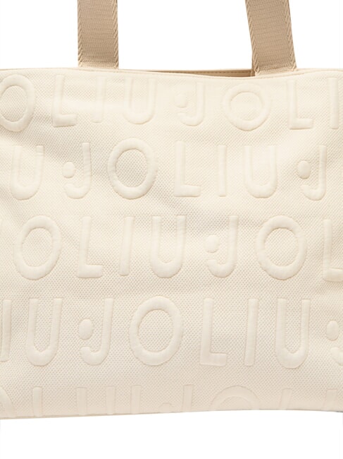 LOGO Sac &agrave; main avec bandouli&egrave;re cr&egrave;me blanche - Sacs pour Femme