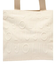 LIUJO LOGO Sac &agrave; main avec bandouli&egrave;re cr&egrave;me blanche - Sacs pour Femme - 6