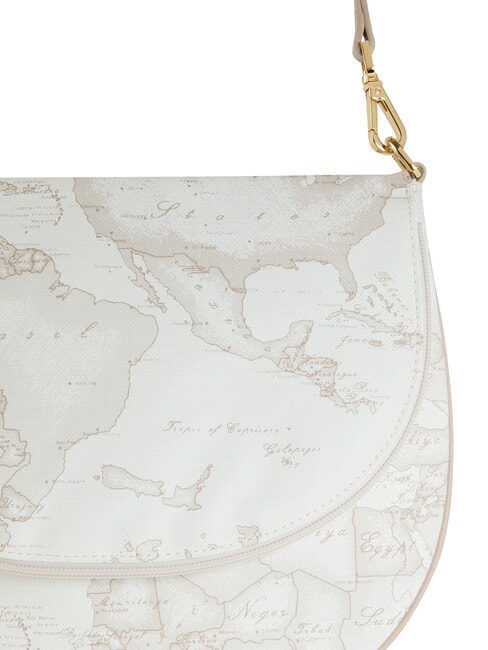 GEO CLASSIC Sac bandouli&egrave;re &agrave; rabat blanc - Sacs pour Femme
