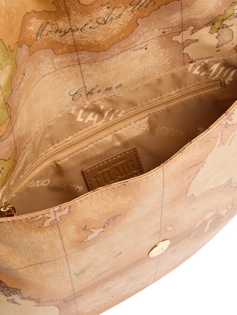 GEO CLASSIC Sac bandouli&egrave;re &agrave; rabat NATUREL - Sacs pour Femme