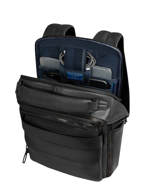 S141 Sac &agrave; dos en cuir, support pour ordinateur portable 14 pouces Noir - Sacs &agrave; dos pour ordinateur portable